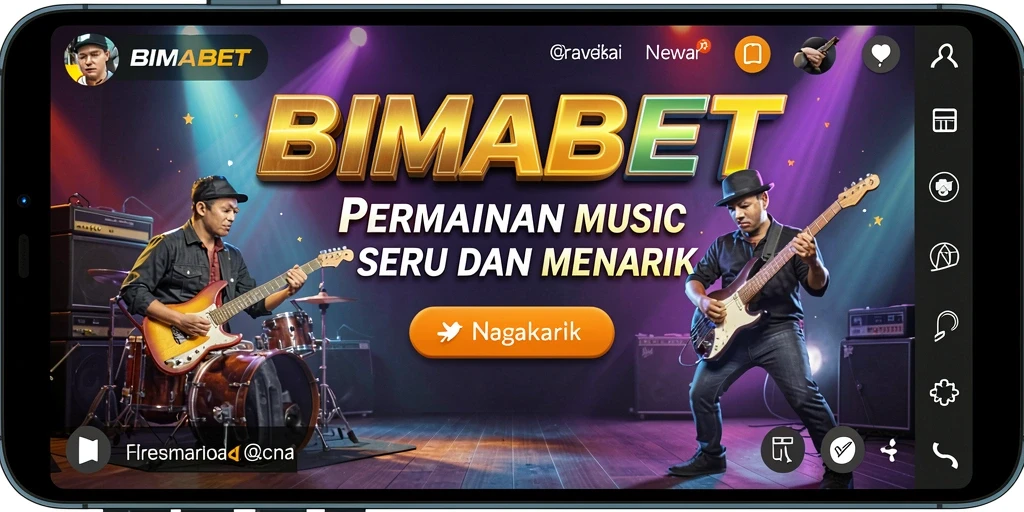 Tampilan gameplay seru di BIMABET saat memainkan lagu musik.