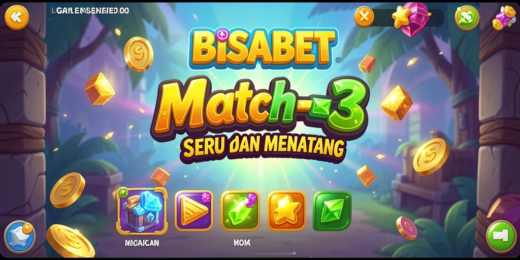 Screenshot menampilkan gameplay seru dan penuh warna dari BISABET.