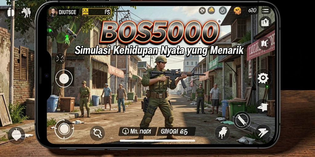 Tampilan aksi gameplay BOS5000 yang menarik dan mendalam.