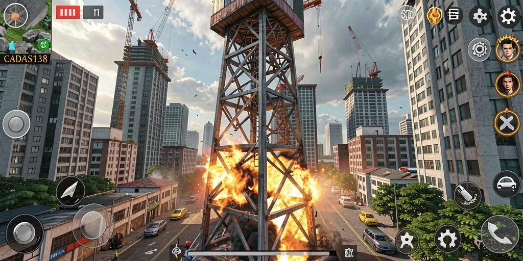 Tampilan mendebarkan dari gameplay Tower Defense di CADAS138.