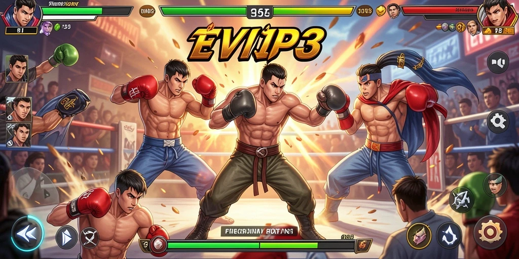 Tampilan gameplay EVIP3 yang penuh aksi dan seru.