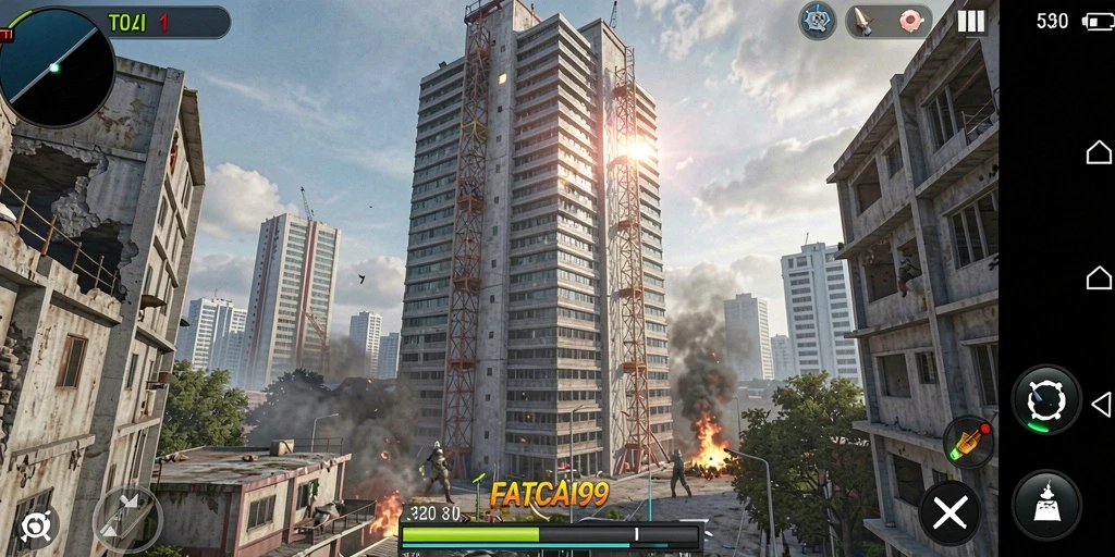 Tampilan gameplay menara pertahanan yang mendebarkan di FATCAI99.