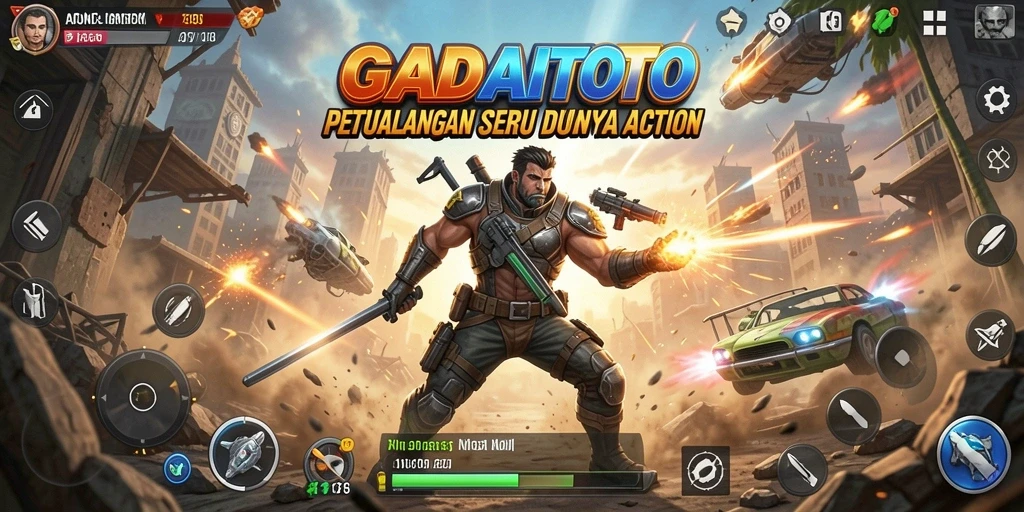 Screenshot GADAITOTO menampilkan aksi seru dalam pertarungan.