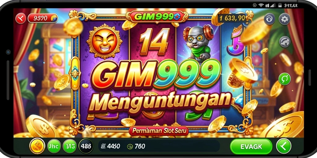 Tampilan gameplay GIM999 dengan gulungan slot yang menarik.