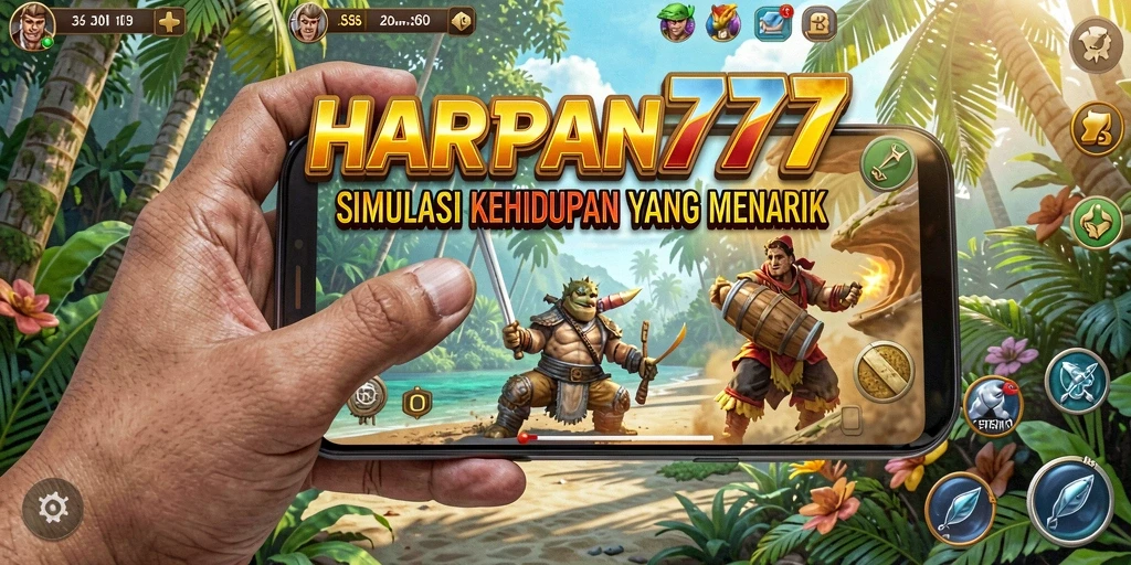 Tampilan gameplay <strong>HARAPAN777</strong> yang seru dan penuh warna.