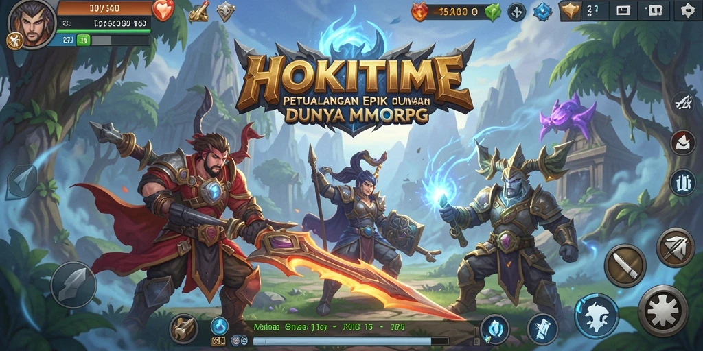 Gameplay HOKITIME yang penuh aksi di dunia MMORPG.
