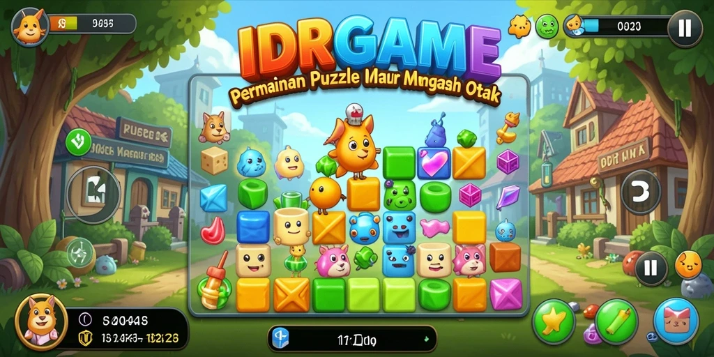 Gameplay menantang dan seru dari IDRGAME puzzle.