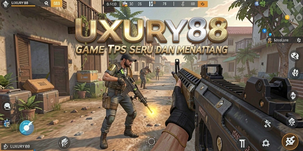 Screenshot menunjukkan aksi mendebarkan di medan perang LUXURY88.
