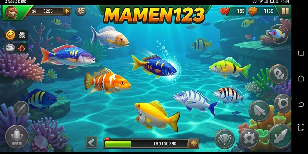 Gameplay seru MAMEN123 menembak ikan dengan banyak pilihan.