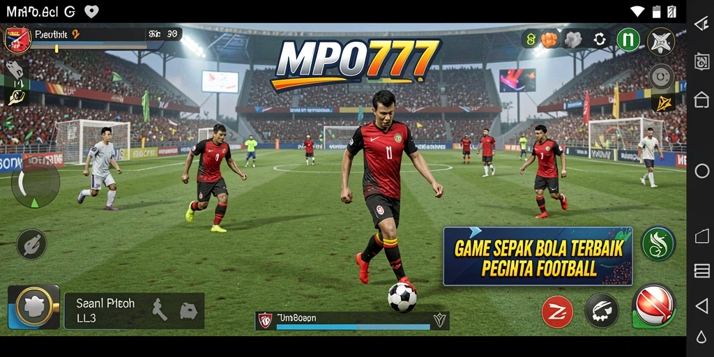 Tampilan gameplay MPO777 yang seru dalam pertandingan sepak bola.