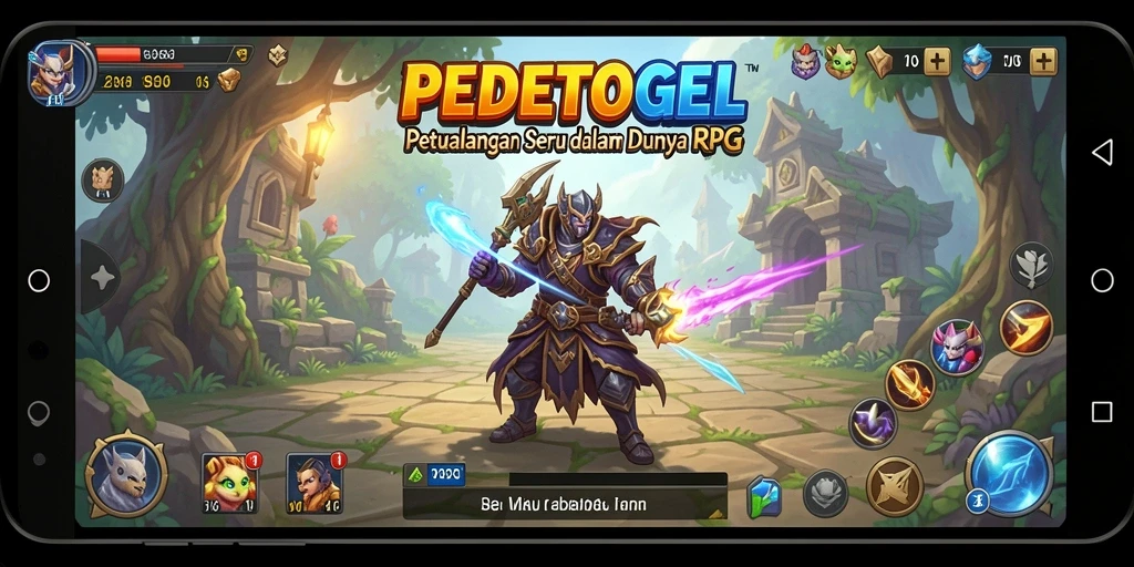Tampilan gameplay RPG yang mendebarkan dalam PEDETOGEL.