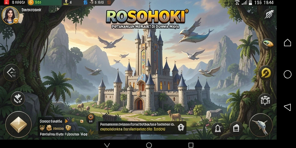 Tampilan seru gameplay Tower Defense ROSOHOKI dengan menara dan musuh.
