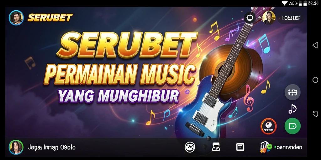 Tangkapan layar permainan SERUBET yang menunjukkan gameplay seru dengan lagu-lagu menarik.