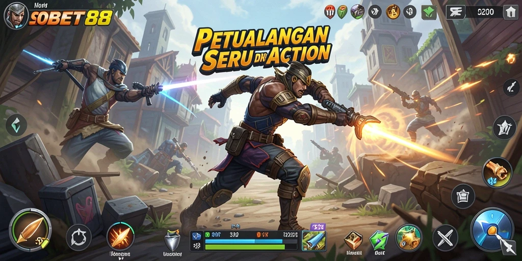 Tampilan aksi mendebarkan dalam game SOBET88.