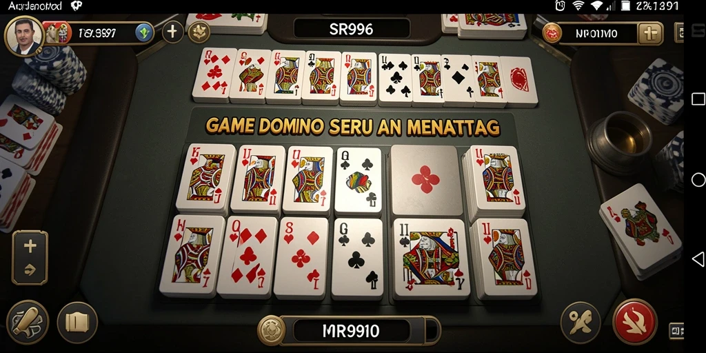 Tampilan gameplay dominonya yang mengasyikkan dan interaktif.