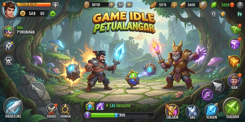 Screenshot SVIP10 menampilkan aksi karakter dalam gameplay Idle yang menawan.