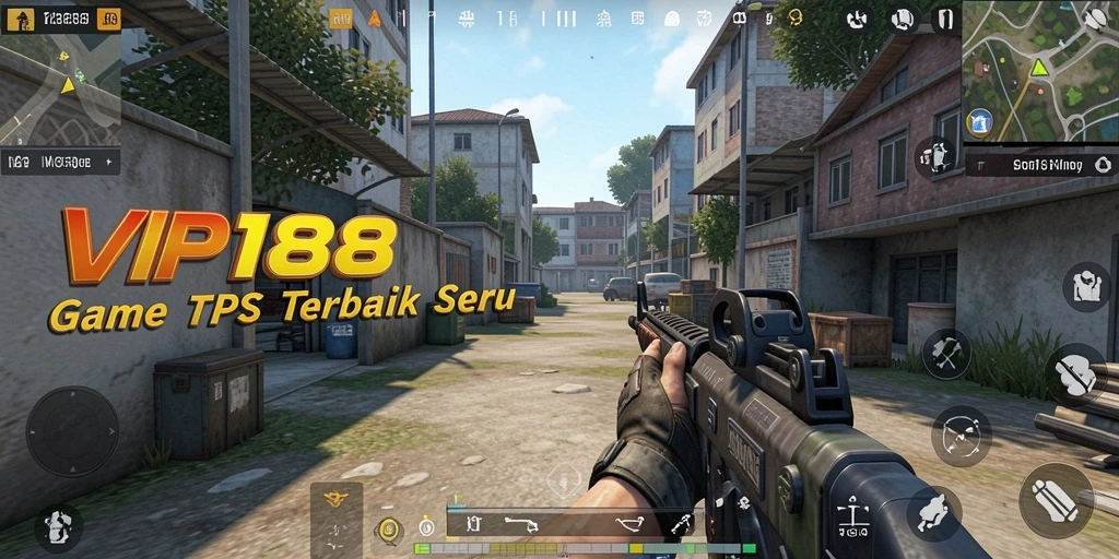 Screenshot gameplay VIP188 menampilkan aksi tembak-menembak yang seru dalam game TPS.