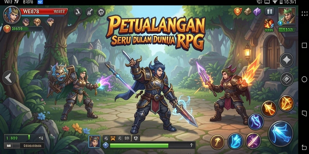 Screenshot gameplay WE878 menampilkan aksi seru dalam dunia RPG.